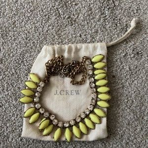 J. Crew Green and Gold Statement Necklace